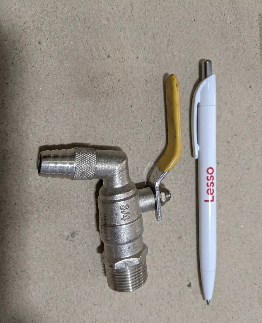 Robinet à bille laiton 3/4" avec embout cannelé